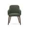 Стул Nelida из зеленой синели с ножками в темной отделке