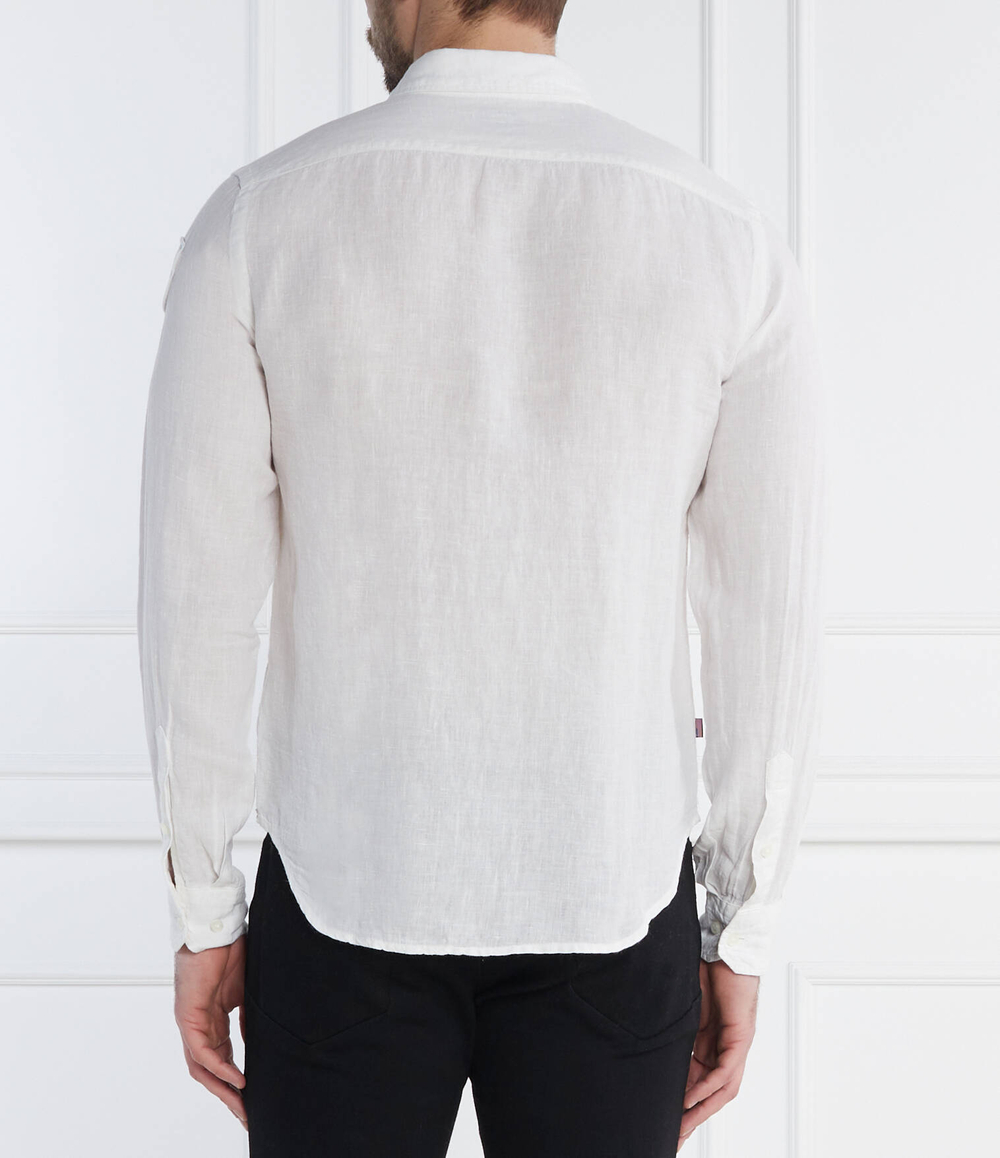 Льняная рубашка BLAUER - белый(BLUS01025 006781)