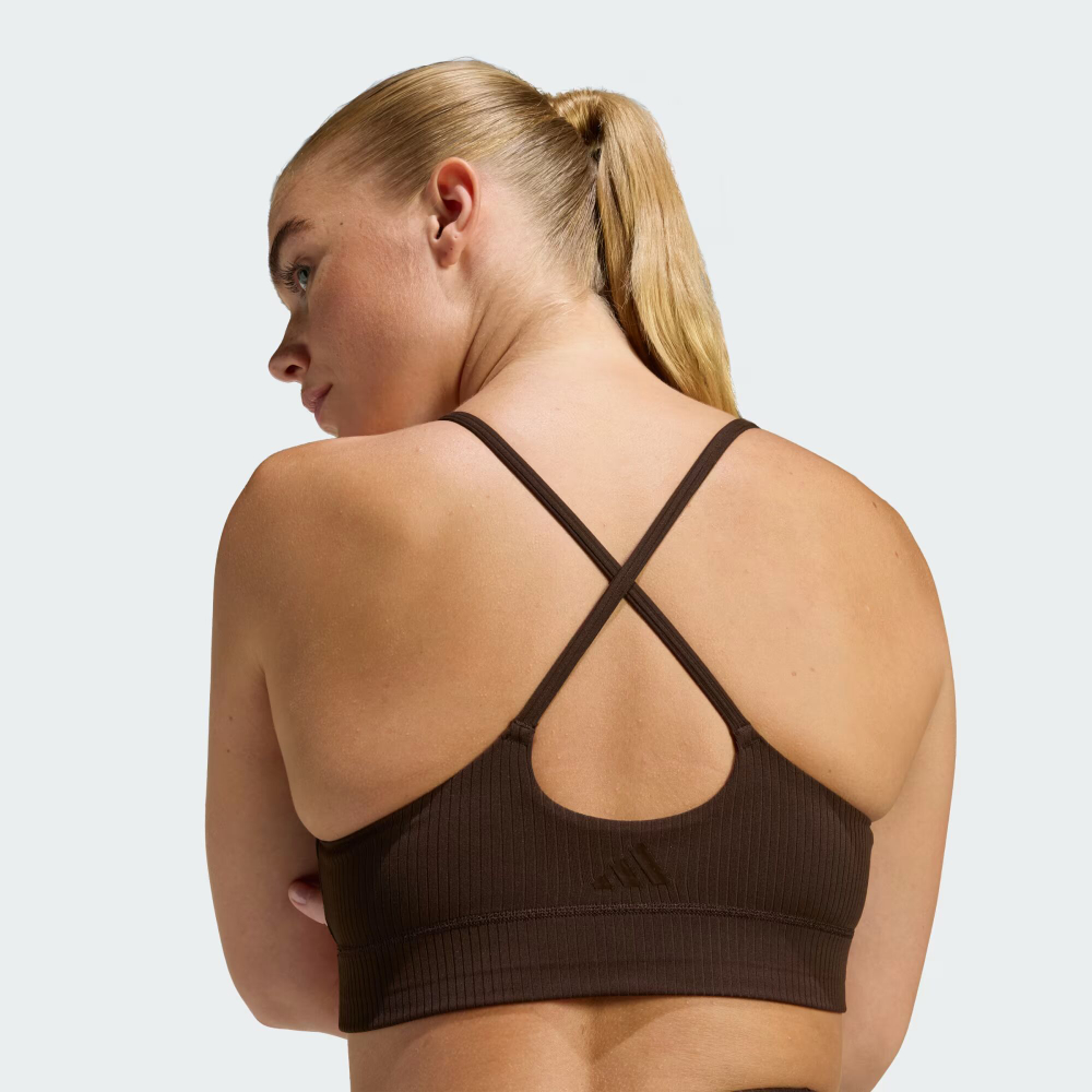 Спортивный бюстгальтер adidas All Me с легкой поддержкой из рибаны - ADIDAS
