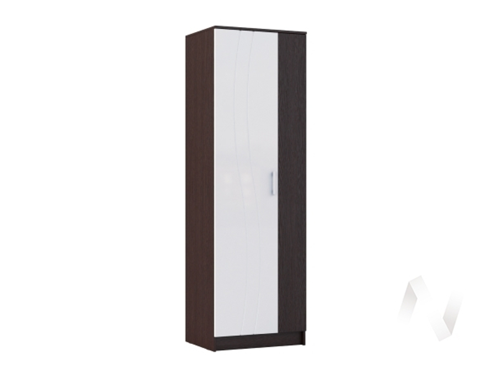 Шкаф платяной Гостиная Женева (венге/белый глянец холодный)