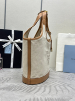 Prada Linen Tote Bag 28 cm