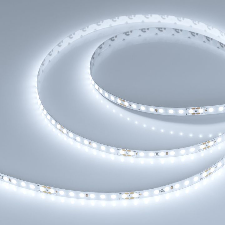 Светодиодная лента Arlight 11W/m 128Led/m DOT холодный белый 5M DOT-X128-8mm 24V White6000 040186