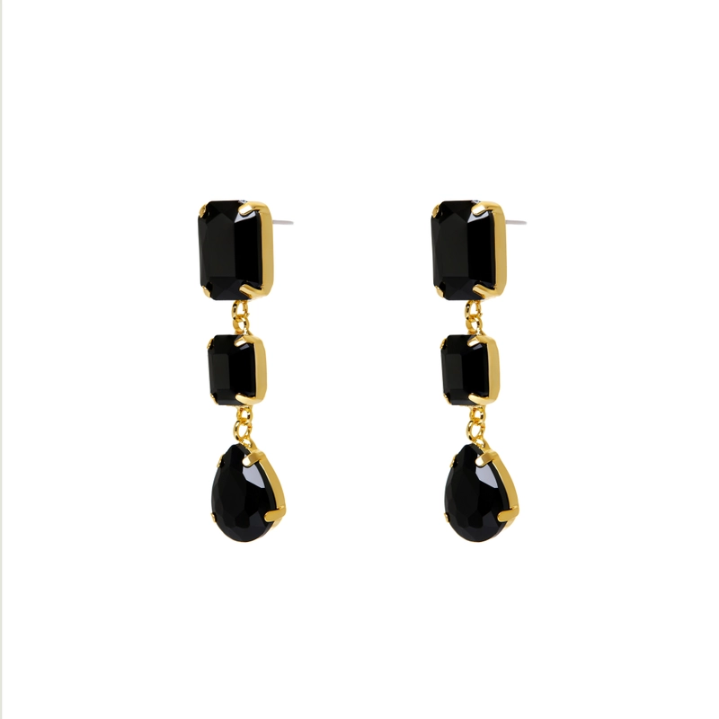 Серьги Большие Черные