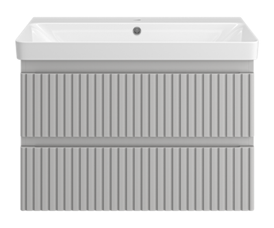 Тумба под раковину Brevita Victory 80 подвесная (серый шелк)