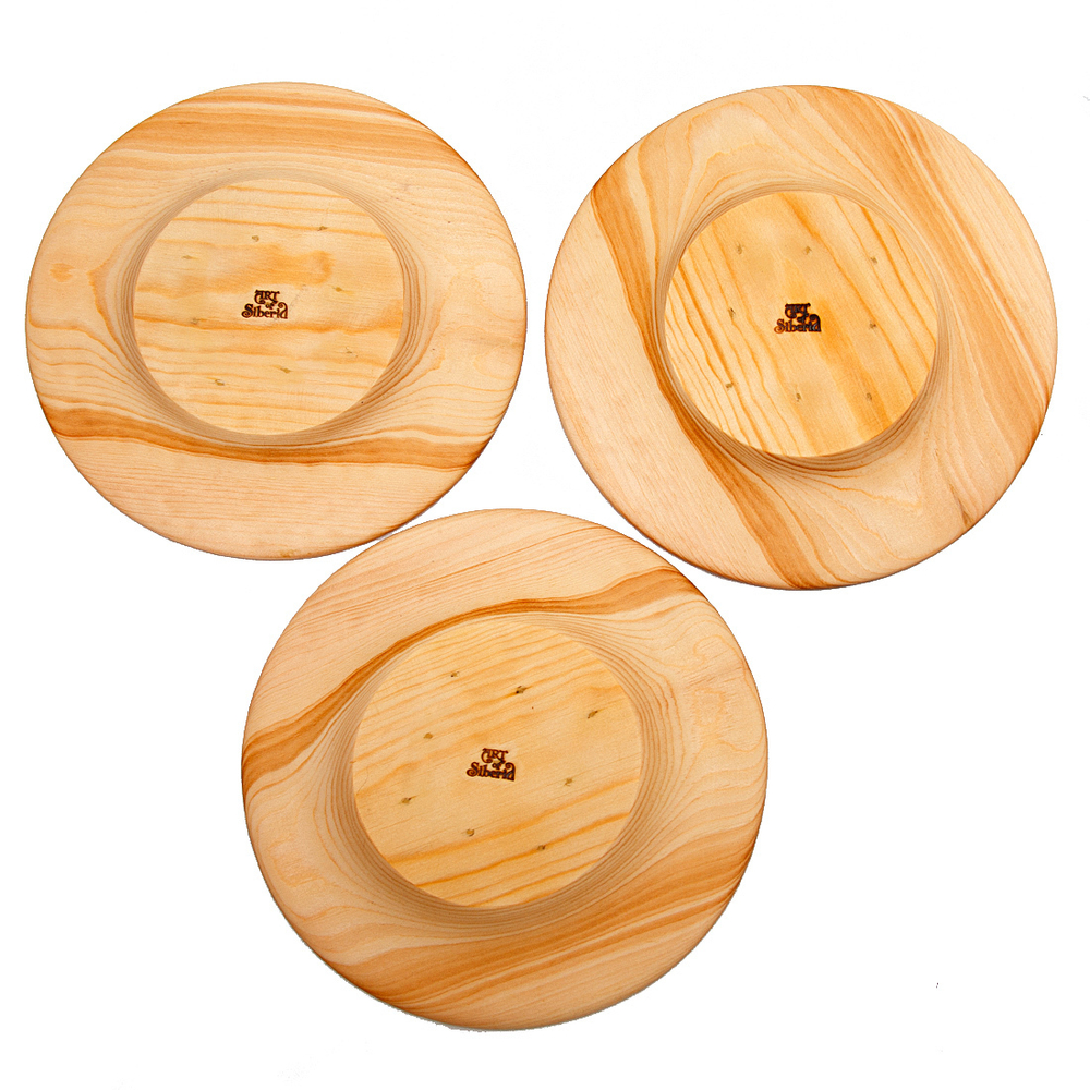 Набор деревянных тарелок Art of Siberia из сибирского кедра 3шт. TN29