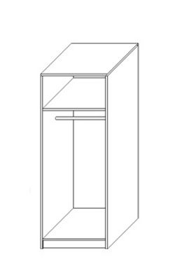 Прихожая Диана-4 секция № 03 Шкаф 2-створчатый (венге/дуб молочный), ЛДСП, Росток