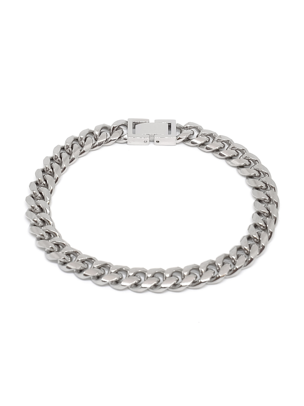 Мужской браслет из стали, панцирное плетение