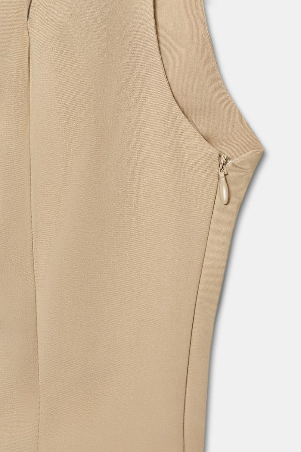 ZARA ЭЛАСТИЧНЫЙ ТОП С ПУГОВИЦАМИ, МЯГКИЙ КАШТАНОВЫЙ