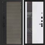 Входная дверь Бункер BN-15 - 32 Зеркало тонировка Белый софт рельеф