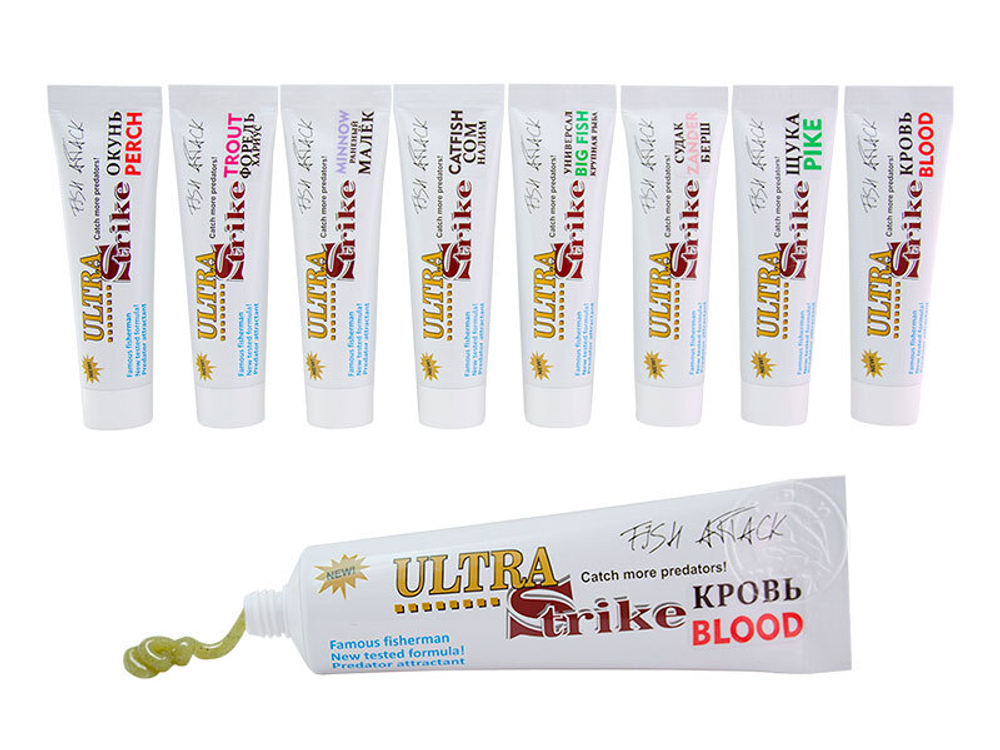 Гель-аттрактант для хищных рыб "ULTRA STRIKE" "BLOOD/КРОВЬ" 100мл