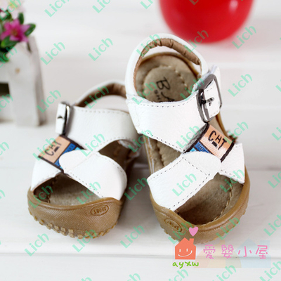 Сандалии детские однотонные на ремешке или липучке