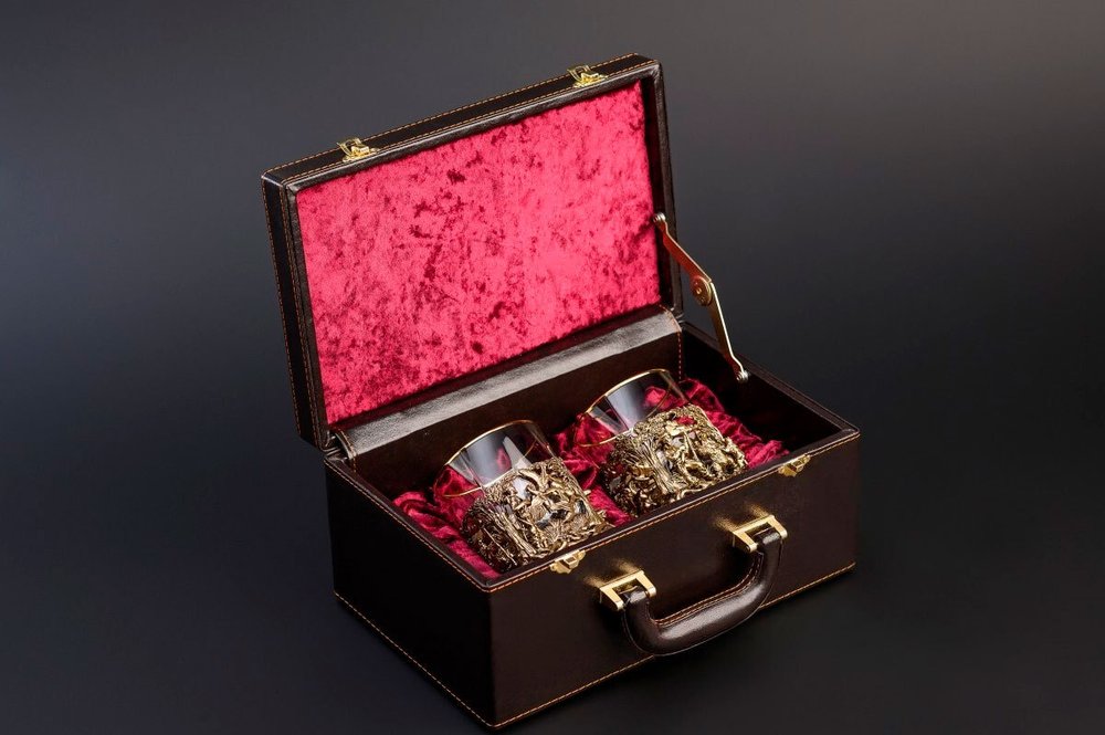 Набор стаканов для виски "Лев" 2 шт.