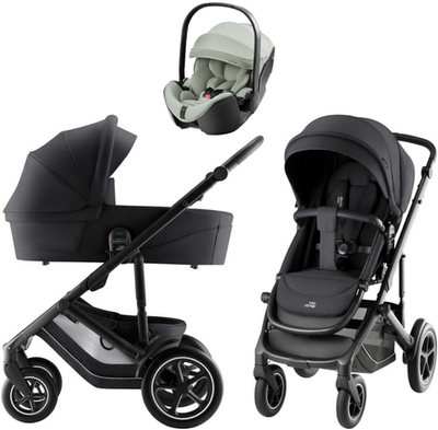 Коляска 3 в 1 Britax Roemer Smile 5Z Style и автокресло Baby-Safe Pro Style Sage green Carbon Black