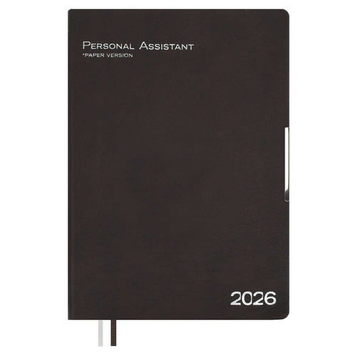 Ежедневник датированный 2026 ESCALADA, А4, 120 л., арт. 70206/ 10 ШЕВРЕТ ГЛОСС КОРИЧНЕВЫЙ (кожзам: 210х297 мм, мягкий переплёт, запаянный край, материал обложки: искусственная кожа "Шеврет глосс"; декор: тиснение фольгой, металлический шильд по краю