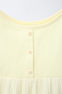 ZARA КОМБИНИРОВАННОЕ ПЛАТЬЕ , ЖЕЛТЫЙ