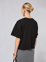 Футболка оверсайз укороченная из 100% хлопка