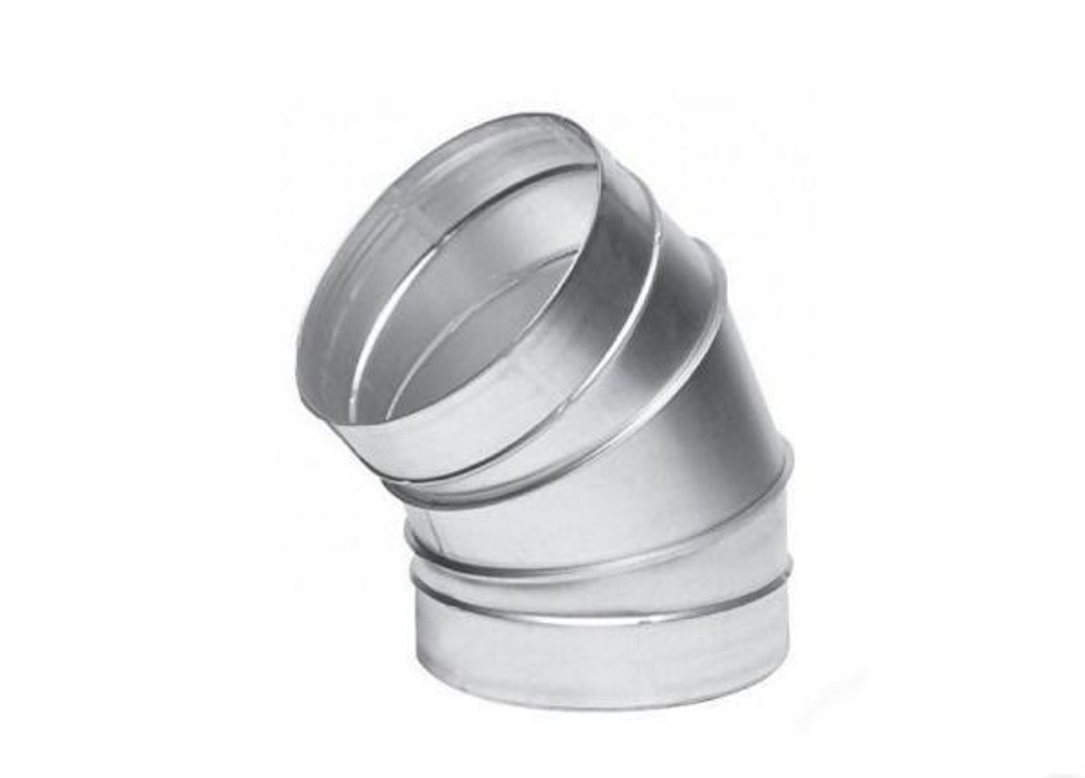 Отвод 45 D100 из оцинкованной стали 0,5 мм