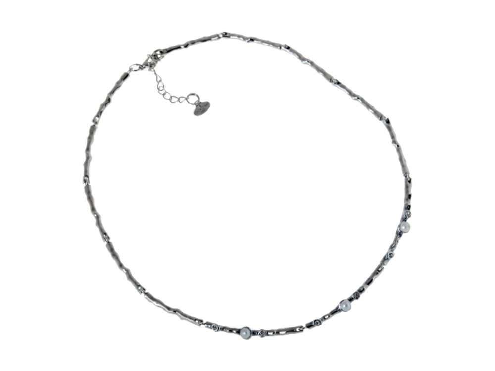 "Пабиан" ожерелье в серебряном покрытии из коллекции "Очарование" от Jenavi с замком карабин