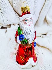 АУ-400 Елочное украшение Дед Мороз с мешком 12 см., Коломеев