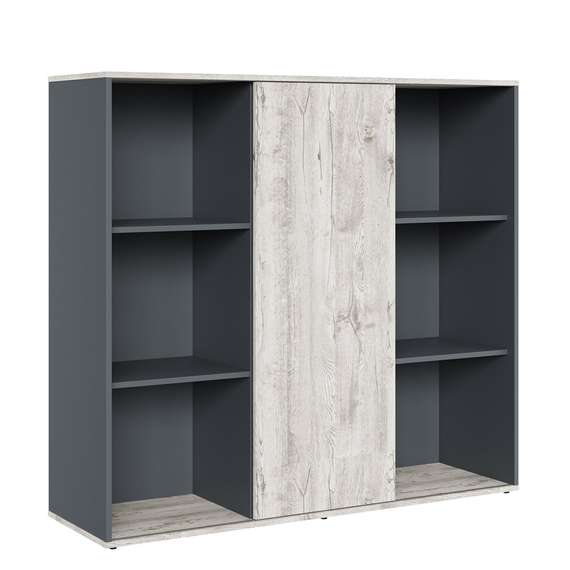 Шкаф средний со слайд-дверью Zion Light 140x42x129