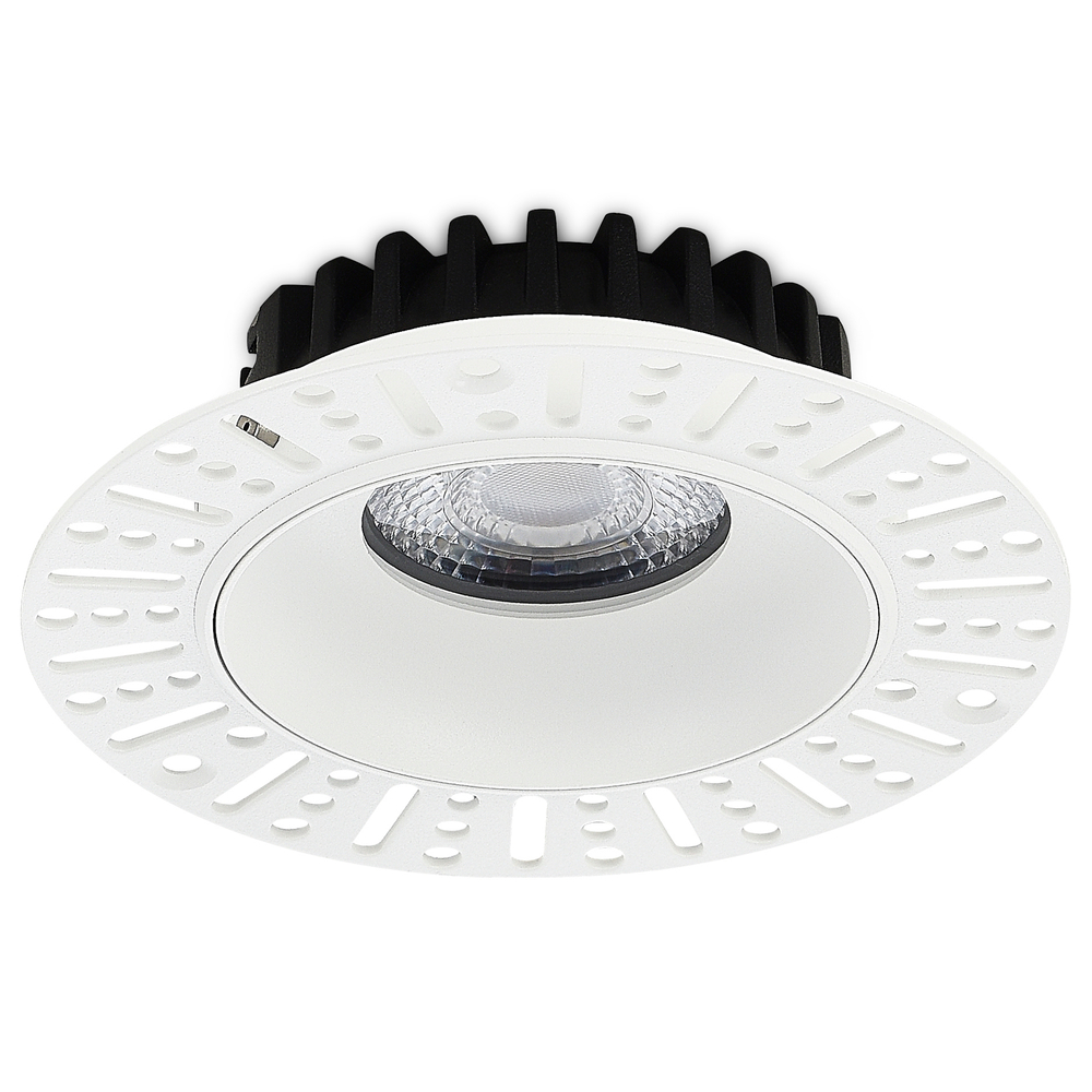 Светильник встраиваемый CRATER,  10W,  896Lm,  3000K,  D126хH40мм,  IP44,  белый