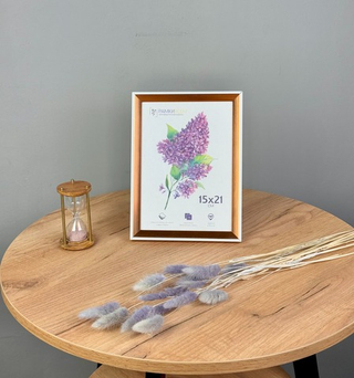 Фоторамка пластиковая 15х21 см, медный, без фактуры, арт. 1521.683813