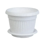 Кашпо ЛИВИЯ D420мм 26л с поддоном Мраморный 0,325,42х0,42м