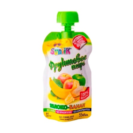Фруктовое пюре Suntik Яблоко-банан 500 гр