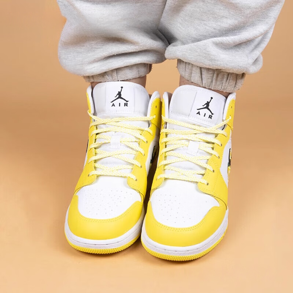 Jordan 1 Mid Dynamic Yellow Floral GS