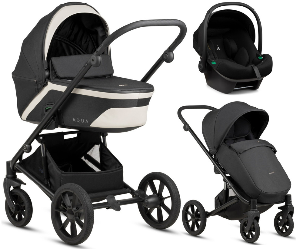 Детская коляска Noordi Aqua V2 3 в 1 с автокреслом Terra Black 1482636 Black