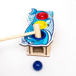 115206/Стучалка цветная "Кит", 3 отверстия/105