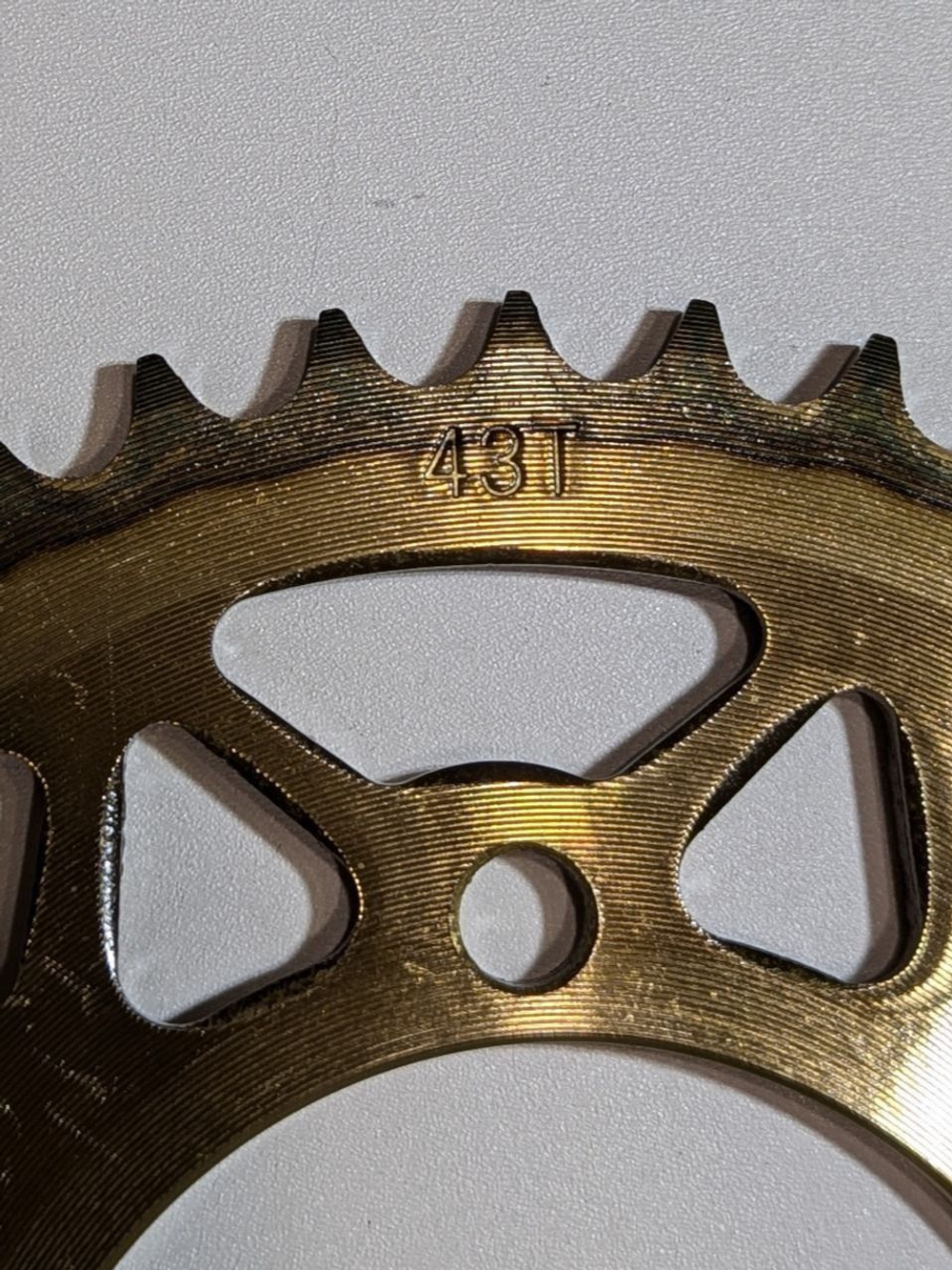 Ведомая звезда задняя 428H-43 (сталь, закаленные зубья) для мотоциклов и питбайков