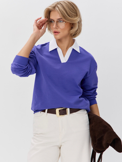 Джемпер с воротником поло