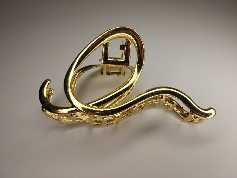 Заколка-краб "Петля". Усиленная. Цвет "Золото"