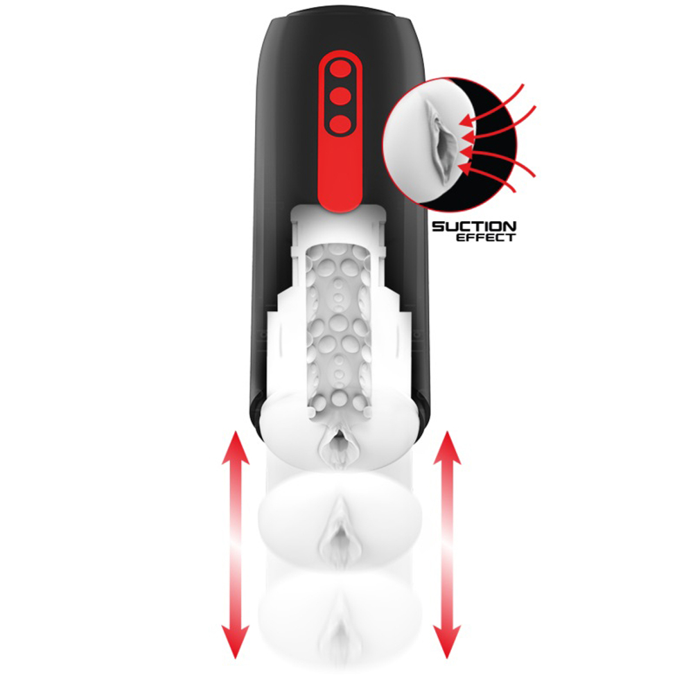 Автоматический мастурбатор-вагина 28,2см с поступательными движениями и режимом всасывания JamyJob Phantom Thrusting Suction Masturbator