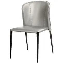 Стул Albert серо-коричневая кожа