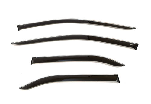 Дефлекторы боковых окон Cobra Tuning на Toyota Camry  седан 2011 хромированный молдинг арт.T25811CR