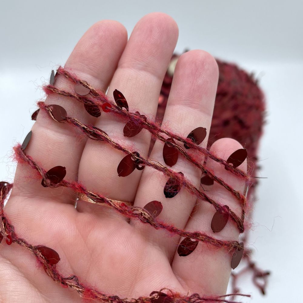 Пайетки FILATI ITALIANA 51% каплевидные пайетки 15% альпака 8% хлопок 26% полиаимд