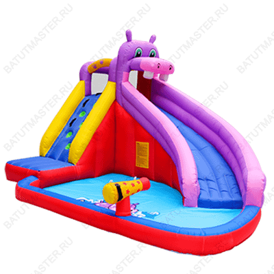 Батут на дачу для детей "Волшебный бегемотик" 4*3*2,65 м