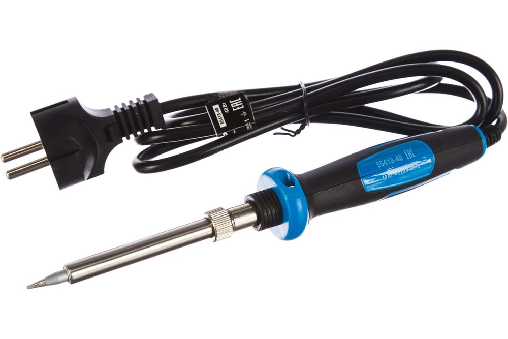 Паяльник 40Вт 220В пластиковая рукоятка ЗУБР