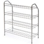 Полка для обуви, мет-л, 4 секц, 66х28х70 см, разборная, сер, Nika, ЭТ1/С