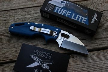Складной нож Cold Steel 20LTB Tuff Lite Plain Edge Blue c клинком из стали AUS-8A, рукоять Grivory (Griv-Ex)