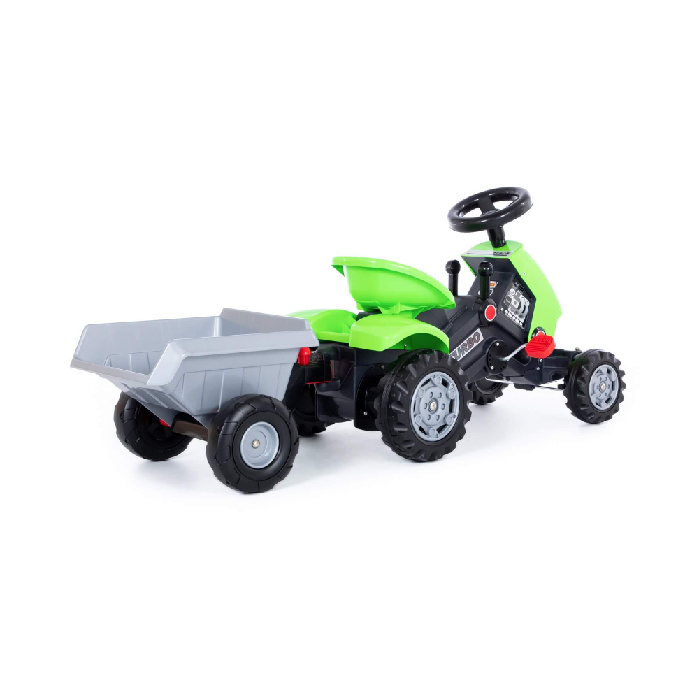 52742/Каталка-трактор с педалями "Turbo-2" с полуприцепом, 780x440x550мм/5