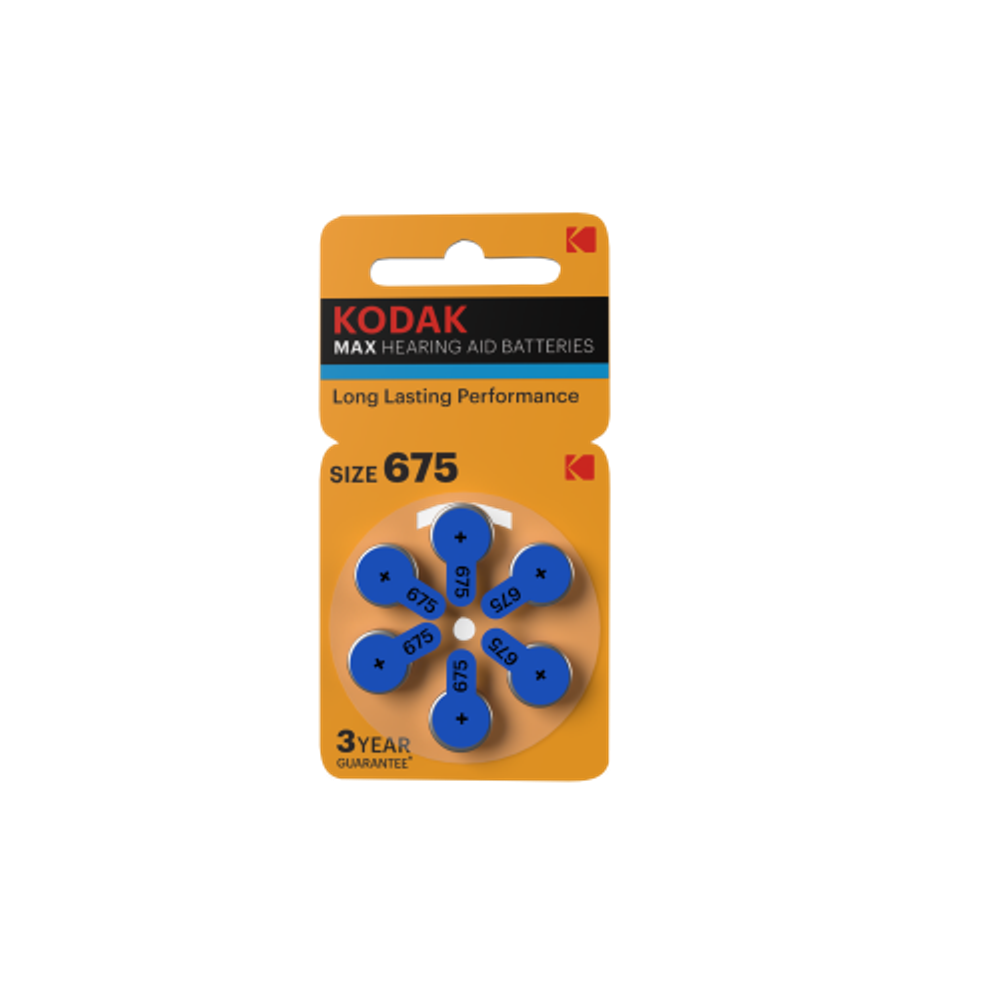 Батарейки Kodak ZA675-6BL [KZA675-6] MAX Hearing Aid | Воздушно-цинковые (Слуховые)