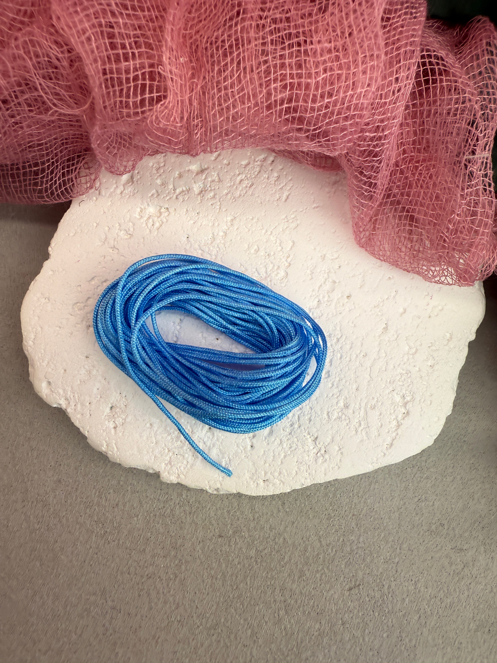 Шнур для плетения браслетов 0,8 мм, Лазурный (5 м)