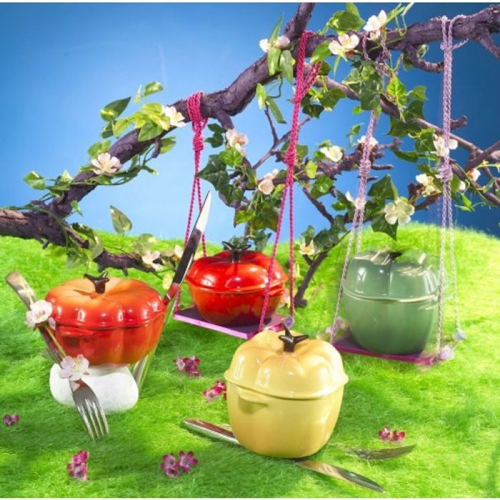 Кастрюля для запекания 0.25л Le Creuset Помидор бордовая Франция вид