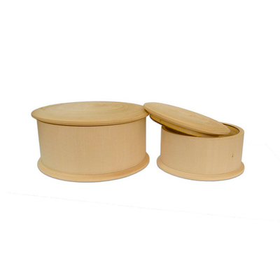 Шкатулка с кантом 45*d75мм, деревянная заготовка, набор 2шт