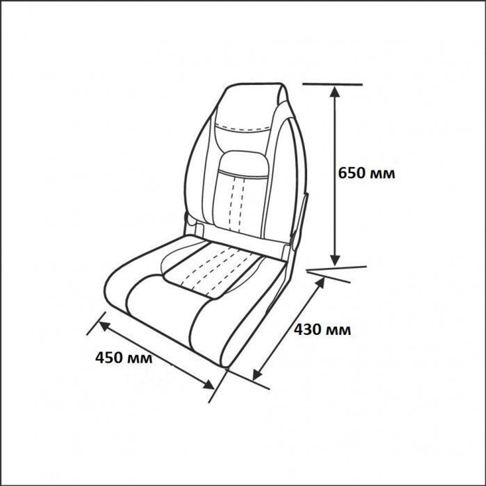 Кресло Newstar Premium складное (75157BCB) (Серый-черный / Серый / Темный)