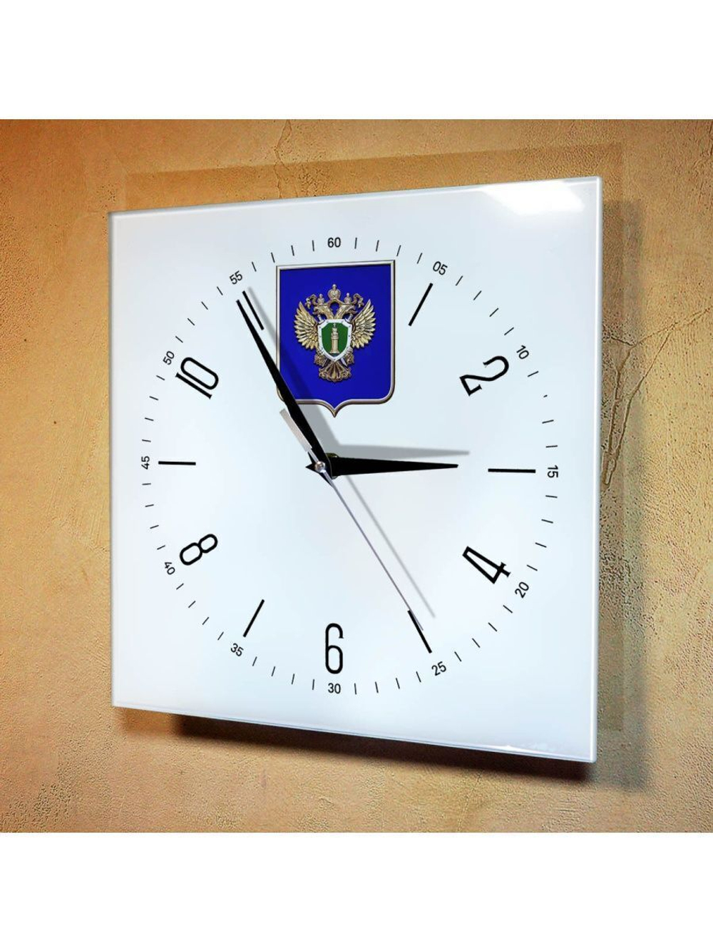 Настенные часы "Эмблема Прокуратуры щит 04" Декор для дома, подарок