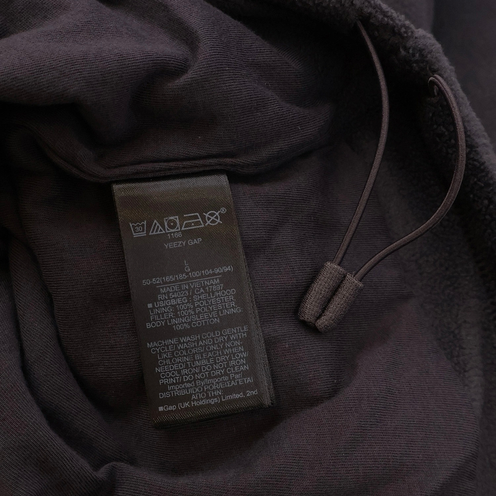 Худи Yeezy Gap Engineered by Balenciaga Polar Fleece Padded Hoodie Dark Grey